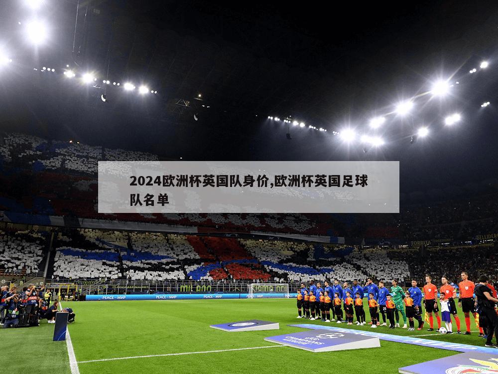 2024欧洲杯英国队身价,欧洲杯英国足球队名单